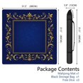 thumbnail image 2 of Navy Gold Baroque Floral Frame Mahjong Mat 31.5x31.5 Inch | Non-Slip And Noise Reduction Mah Jong Table Mat Cover with Carrying Bag For Mahjong Lovers, Poker, Board Games And Dominoes, 2 of 7