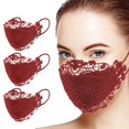 thumbnail image 3 of Dsscvnef 3pc Delicate Lace Applique Washable and Reusable Mouth Face Mask, 3 of 3
