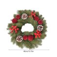 thumbnail image 3 of Bcylexb Christmas Wreaths for Front Door, 15.8" Realistic Decorative Pine Wreaths with Ball Winter Holiday Decor for Outdoor Window Door Home, 3 of 6