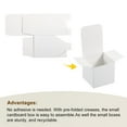 thumbnail image 4 of Unique Bargains Paper Cardboard Boxes Gift Paper Box White 2x2x2 Inch for Gift Wrap 15Pcs, 4 of 5