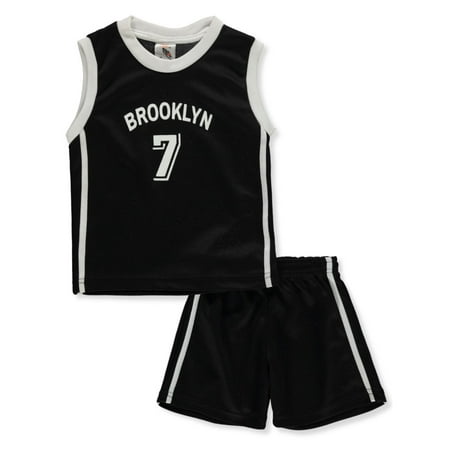 

High Energy Baby Boys 2-Piece Brooklyn Shorts Set Outfit - black/white 24 months (Infant)