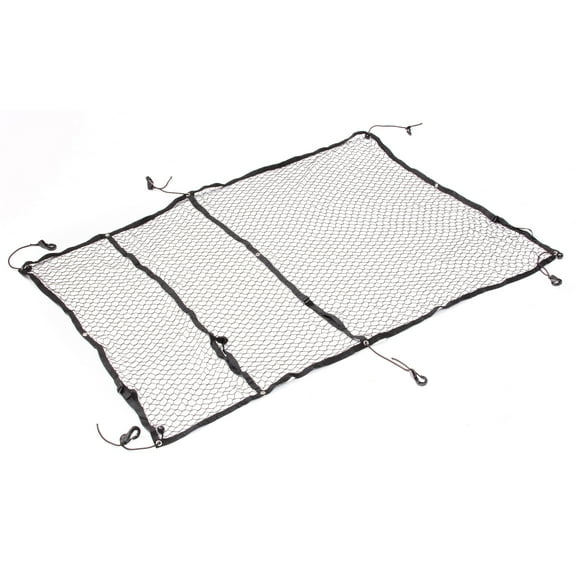 Hyper Tough Adjustable Nylon Truck Net with 4 Cinch Slides and 6 Locking Clip Hooks (78" Long x 55" Wide)