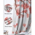 thumbnail image 6 of Pink Red Flower Blackout Curtains 54 Inch Length 2 Panels Set for Living Room Bedroom, Modern Watercolor Minimalist Floral Room Darkening Window Curtains Thermal Insulated Black Out Curtain 52"x54", 6 of 8
