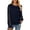 Blue, variant on Gubotare Long Sleeve Shirts For Women Womens Tops Crewneck Lace Splicing Long Sleeve Top Shirts Slim Knit Ribbed Tops Blouses,Black XL