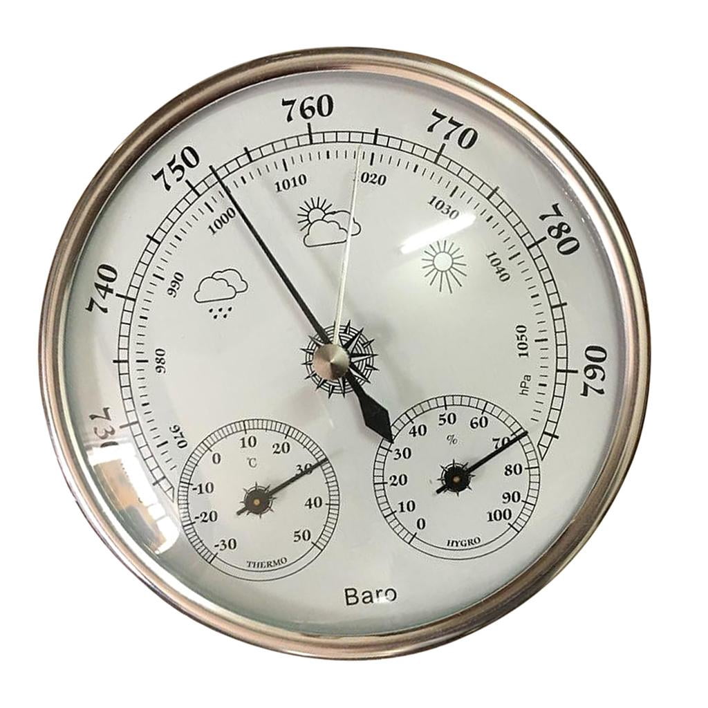 Thermometer, , Hygrometer,3 In Station For Office, Library, Upscale Restaurant Or Scientific