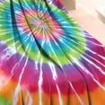 thumbnail image 3 of Rainbow Tie Dye Mandala Pattern Blanket,Comfortable Soft Flannel Throw Blanket,All Season,Warm Lightweight Blankets for Sofa Bed Couch Living Room Chair,60"x80", 3 of 4