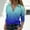 Blue, variant on SEMPAI Blouses & Tops Women Tops Long Sleeve Round Neck Tops for Women Casual Tops Relaxed Fit Hot Prices Soft and Comfortable Print Oversized Blouses for Women Casual Tops