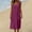 #0450-Hot Pink, variant on Neewe Cotton Linen Dress for Women Summer Sleeveless Solid Casual Baggy Flowy Maxi Dresses with Pockets