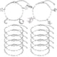 thumbnail image 1 of 1 caja de 12 pulseras de eslabones de cadena de plata con clip de papel, pulsera de cadena de acero inoxidable 304 con extensión de plata y cierre de pinza de langosta., 1 of 7