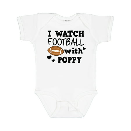 

Inktastic I Watch Football with My Poppy Gift Baby Boy Bodysuit