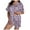 Light Purple, variant on HNMKIU Women's Summer Shorts Set Casual V Neck Short Sleeve Two Piece Outfit Comfortable Wear Stylish Matching Co Ord Yellow,XL