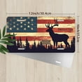 thumbnail image 2 of Deer Silhouette with American Flag Front License Plate, Metal License Plate, Funny Standard Plates Personalized Novelty Decorative For Men/Women/Boys/Girls Car 6×12 Inch, 2 of 6