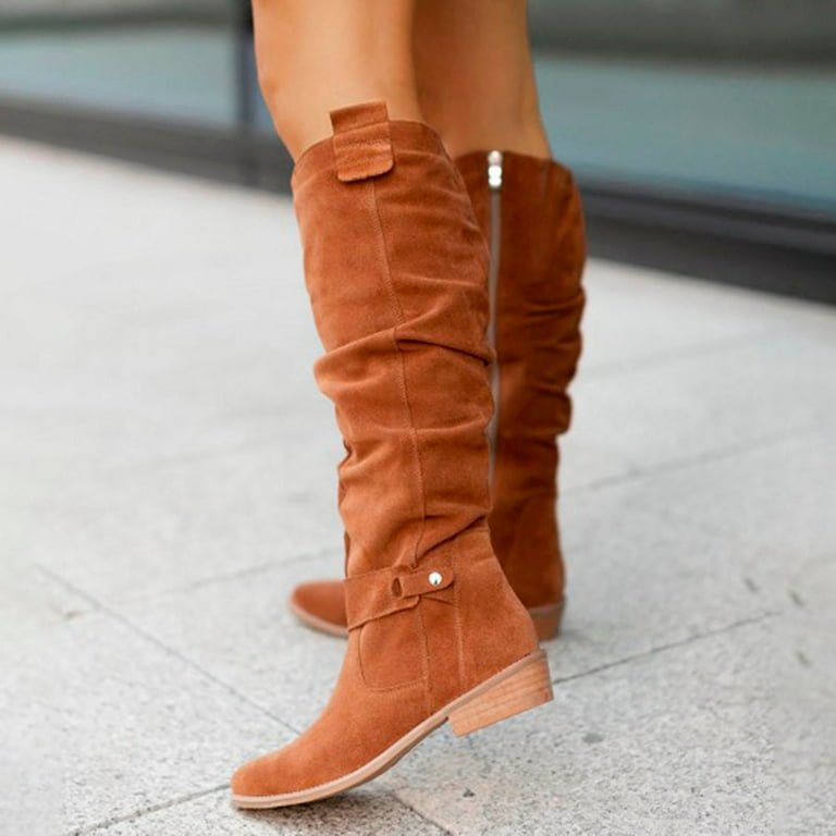 Shadouami Women's Extra Wide Calf Knee High Boots True Wide Width