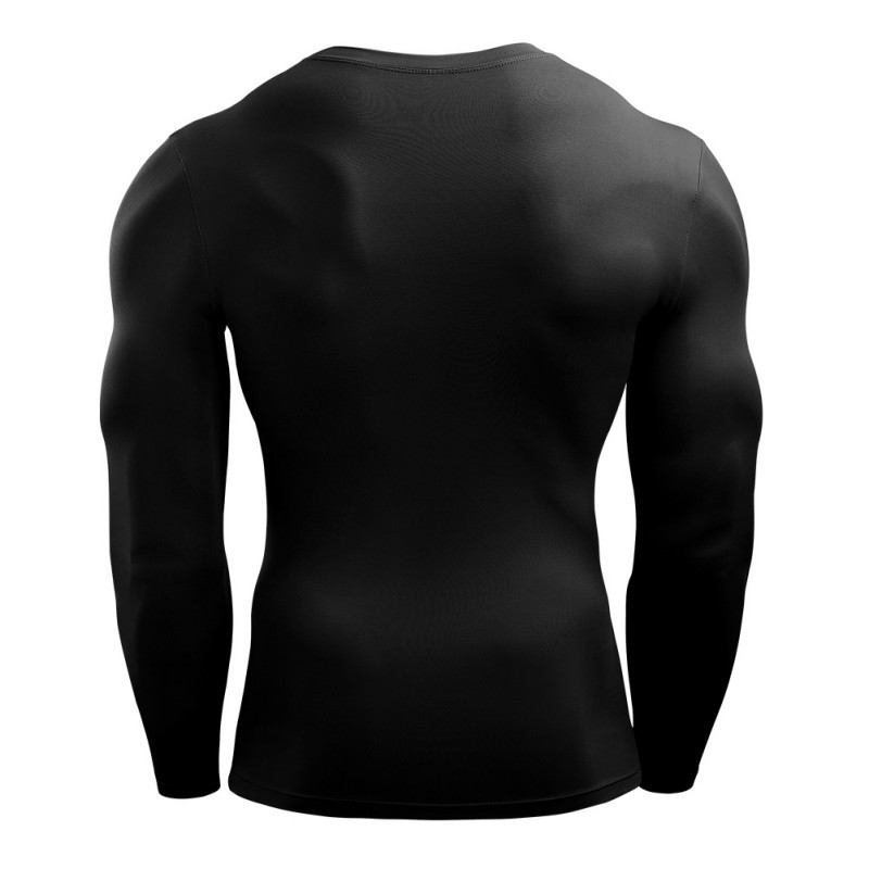 Maynos Men's Long Sleeve Compression Shirt Base Layer Undershirts Active Athletic Dry Fit Top for Basketball Running Training Clothes, M-3XL Black - image 2 of 9