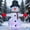 Colorful Light Snowman, variant on Joyfy 6ft Christmas Inflatables Snowman Outdoor Decorations,Stacked Snowman Christmas Blow Ups with Built-in LEDs for Holiday Party Garden Yard Lawn Decor