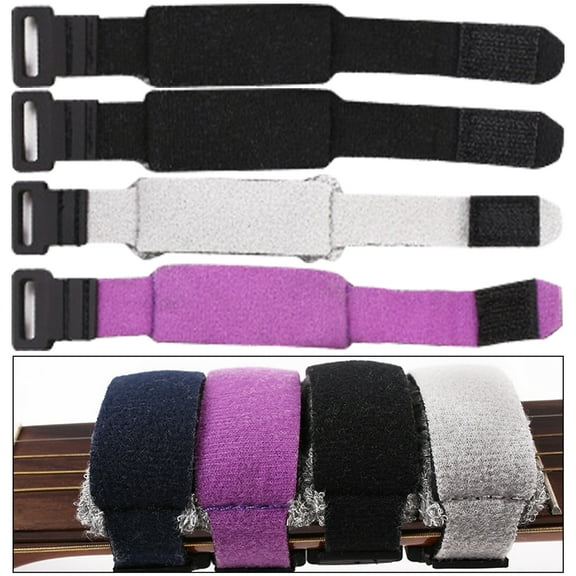 DIY.STORE 4 Pcs Guitar String Mutes,  Colorful Guitar String Dampeners（2 Short 2 Long）