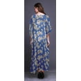 thumbnail image 4 of Bimba Floral Long Caftan Maxi Dress Beach Swimwear Cover up Womens Kaftan-XL-3X, 4 of 5