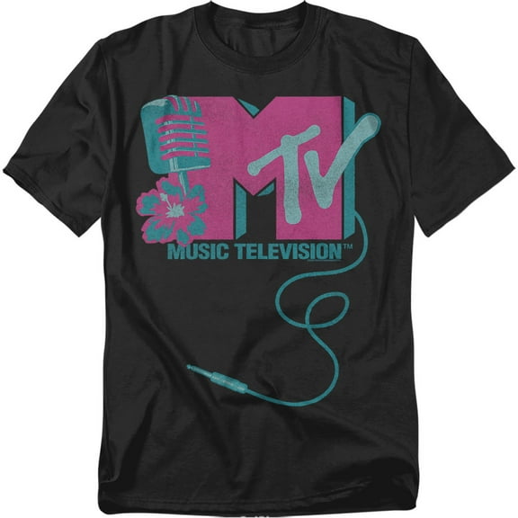 MTV T-Shirt Microphone Logo Unisex Graphic Tee For Men & Women