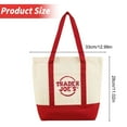 thumbnail image 3 of Trader Joes Bag NEW Trader/’s Canvas Tote Bag Set Of A Bag HAND READY TO Trader Large Tote Bag Cotton Canvas Embroidered Bag, 3 of 9