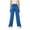Blue, variant on Vivianyo HD Women's Pluse Size Smooth Knit Straight Trousers, Womens Fall Elastic Pull On Waist Full Length Casual Bottoms with Side Pockets, Women's Beige, Sizes S-5XL