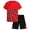 Red Basketball, variant on RBX Boys Active Shorts Set - 2 Piece Poly Mesh Boys Graphic T-Shirt and Athletic Shorts Set (8-12)