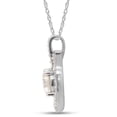 thumbnail image 3 of 1 1/4 Carat 6.5MM Round Cut Lab Created Moissanite Diamond Circle Drop Pendant Necklace In 14K Solid White Gold Jewelry For Women With 18" Chain (G-H Color, VVS1 Clarity, 1.25 Cttw), 3 of 7