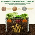 thumbnail image 3 of VEIKOUS 24"H Metal Garden Bed, Many-in-1 Modular Galvanized Planter Box 4x2x2 ft , Cream White, 3 of 14