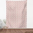 thumbnail image 3 of Ambesonne Floral Fabric by the Yard Upholstery, Red Flowers Motif Graphic, 5 Yards, White Vermilion, 3 of 4