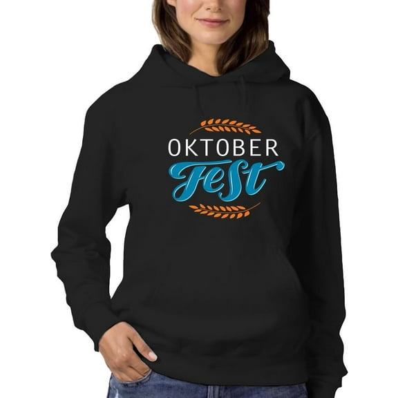 Oktoberfest Blue Lettering Hoodie Women -Image by Shutterstock, Female XX-Large