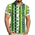 thumbnail image 1 of Blusa y camisa de manga corta con cuello vuelto para hombre, blusa informal de moda con cuello vuelto, blusa estampada de manga corta con botones, blusa de poliéster para hombre, 1 of 6