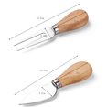 thumbnail image 2 of 4pcs Stainless Steel Cheese Slicers Cheese Slicers Set Cutter Shovels Handle Cheese Fork Set Wood Handle Baking Butter Cutter Sandwich Spreader Kit, 2 of 8