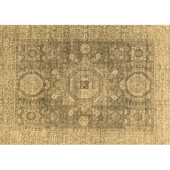 Ahgly Company Indoor Rectangle Abstract Brown Modern Area Rugs, 4' x 6'