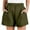 Army Green, variant on Plus Size Linen Shorts for Women Summer Comfy Casual Beach Shorts with Pockets Drawstring Elastic Waist Pants Beige M