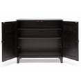 thumbnail image 3 of Glidden Dark Brown Wood Modern Shoe Cabinet, Short, 3 of 5