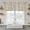 Off-White, variant on Teal Orange Eucalyptus Tier Curtains 36 Inch Length, Spring Botanical Leaves Cafe Short Curtains for Bathroom Over Sink, Small Kitchen Curtain Light Filtering Tiered Drapes 2 Panels 27.5"Wx36"L