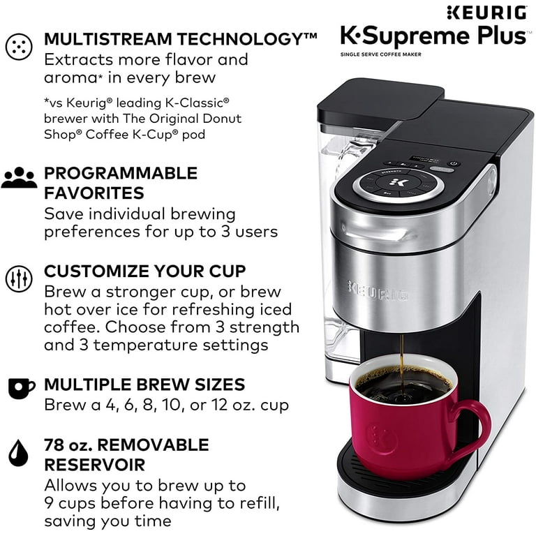  Keurig® K-Supreme Single Serve K-Cup Pod Coffee Maker,  MultiStream Technology, White: Home & Kitchen