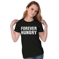 thumbnail image 4 of Forever Hungry Hangry Foodie Geek Womens Fitted Plus Size Graphic Tee Brisco Brands 3X, 4 of 5