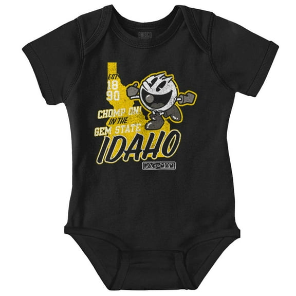 PACMAN Chomp on in Idaho State Romper Boys or Girls Infant Baby Brisco Brands NB