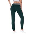thumbnail image 3 of Aiyino Women's Stretch Sweatpants Cozy Joggers Pants Tapered Active Yoga Lounge Travel Pants with Pockets M, Blackish Green, 3 of 7