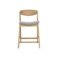thumbnail image 3 of Brant House Haisley 24.25" Fabric & Wood Counter Stool in Natural/Light Gray, 3 of 8