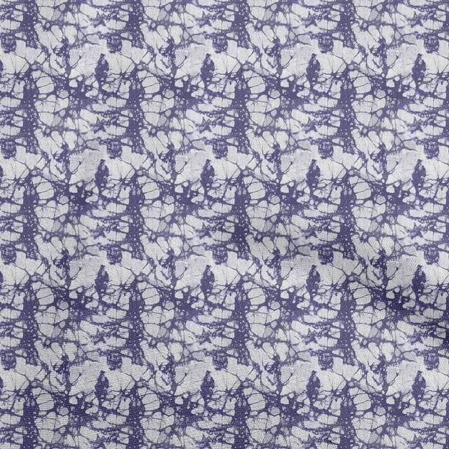 oneOone Tissu en Rayonne Violet Tissu de Robe Batik Aian Tissu Imprimé au Mètre 56 Pouces de Large