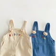 thumbnail image 3 of MZXELPRJD Toddler Girls Overalls Valentines Day Easter Outfit Baby Girl Romper Newborn Infant Solid Color Jumpsuit Summer Sleeveless Backless Onsies, 3 of 4
