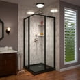 thumbnail image 5 of DreamLine Cornerview 36 in. D x 36 in. W x 74 3/4 in. H Framed Sliding Shower Enclosure and Shower Base Kit in Satin Black, 5 of 11