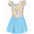thumbnail image 6 of Lanbubble Girls Ballet Leotards Ruffle Sleeve Toddler Ballerina Dance Dress with Shiny Tutu Skirt 3-7 Years, 6 of 8