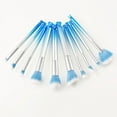 thumbnail image 3 of Blue Gradient 10pcs Makeup Brush Set Plastic Handle Powder Contour Eye Cosmetic Brushes Beauty Makeup Tools, 3 of 5