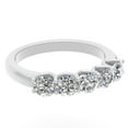 thumbnail image 2 of 1/2 Carat TW Diamond Five Stone Ring Anniversary Band in 10k White Gold (G-H, I1-I2), 2 of 4