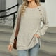 thumbnail image 5 of Blusas tipo túnica Wancir Henley para mujer, de otoño, de manga larga, informales, con cuello redondo y raglán, 5 of 7