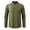Army Green, variant on Linen Blend Shirts for Men Long Sleeve Vintage Ethnic Style Print Shirt Button up Pullover Tops Stand Collar Blouses (XL, White)