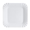 thumbnail image 1 of 100 Pcs Assiettes en Papier Jetables Carrées Rangement Vaisselle Assiette pour Gâteau Dessert Fruits Collations (Blanc), 1 of 8