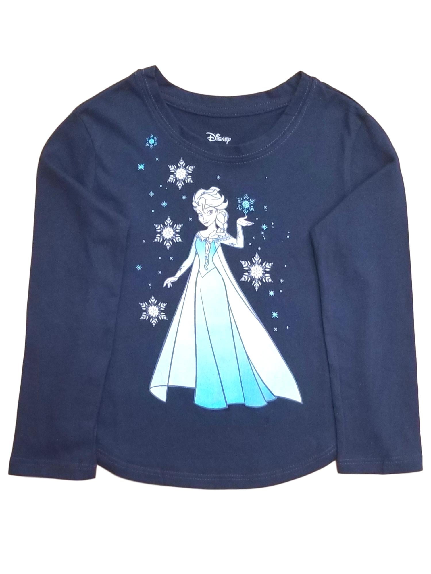 Kids Childs Girl Frozen Girls TShirt Anna Elsa Cotton 100% Long Sleeve Tee Shirt 